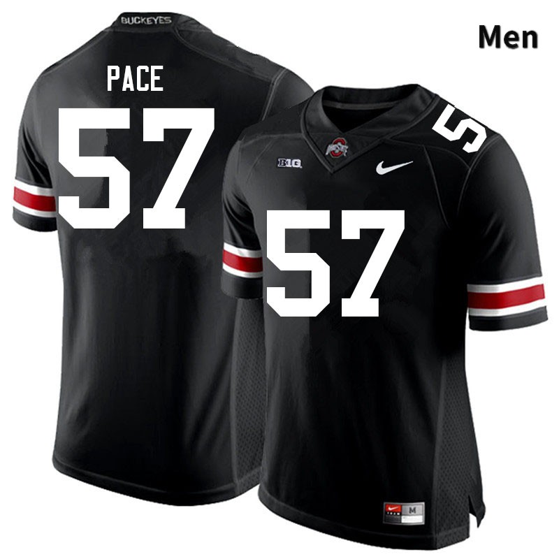 Ohio State Buckeyes Jalen Pace Men's #57 Black Authentic Stitched College Football Jersey